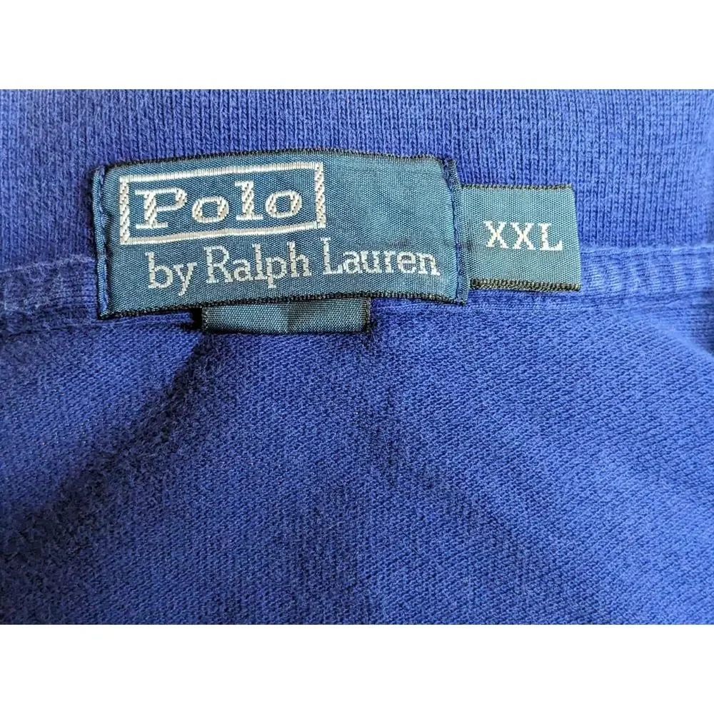 Polo Ralph Lauren Big Pony Size XXL 2XL Vintage Blue Gold Pony Polo Shirt
